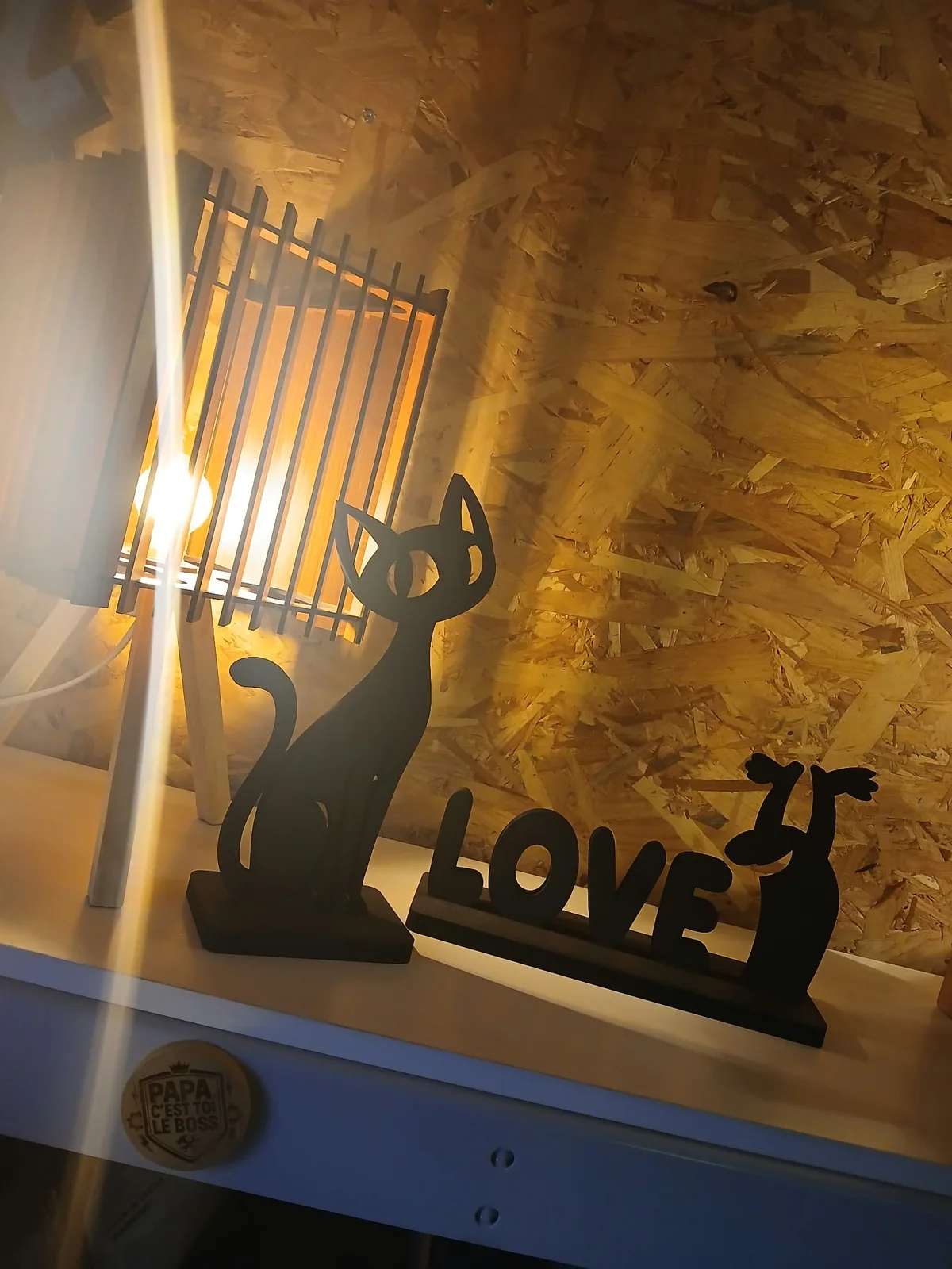 Décoration chat et LOVE