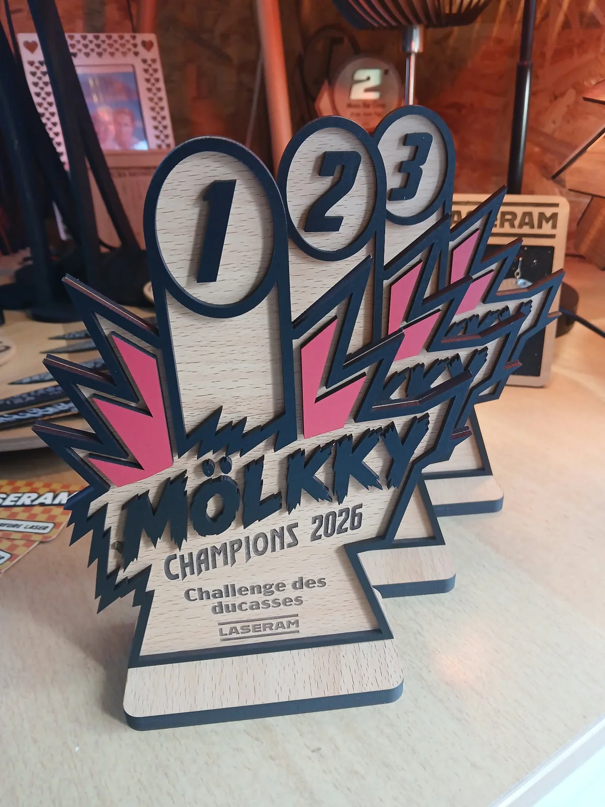 Trophée Mölkky personnalisé